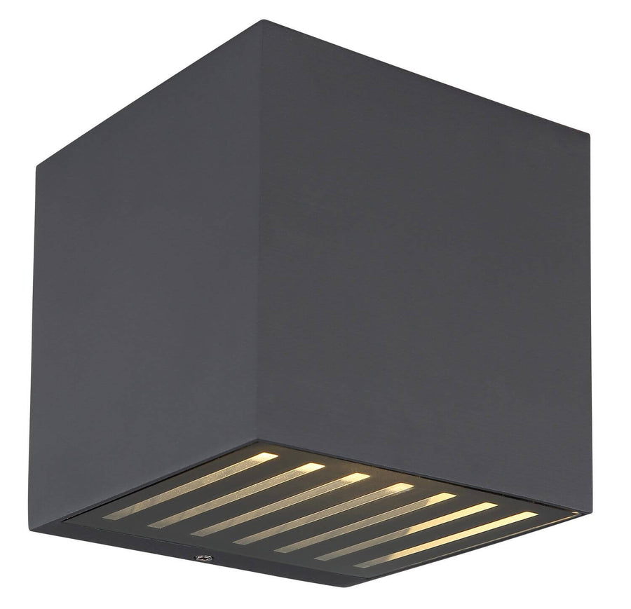 Luminaire extérieur Illi anthracite et aluminium, H 10 cm