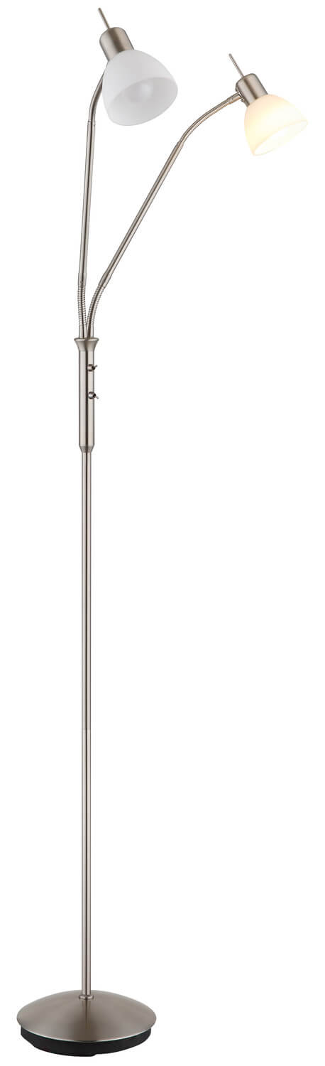 Lampadaire Malte nickel satiné, H 152 cm