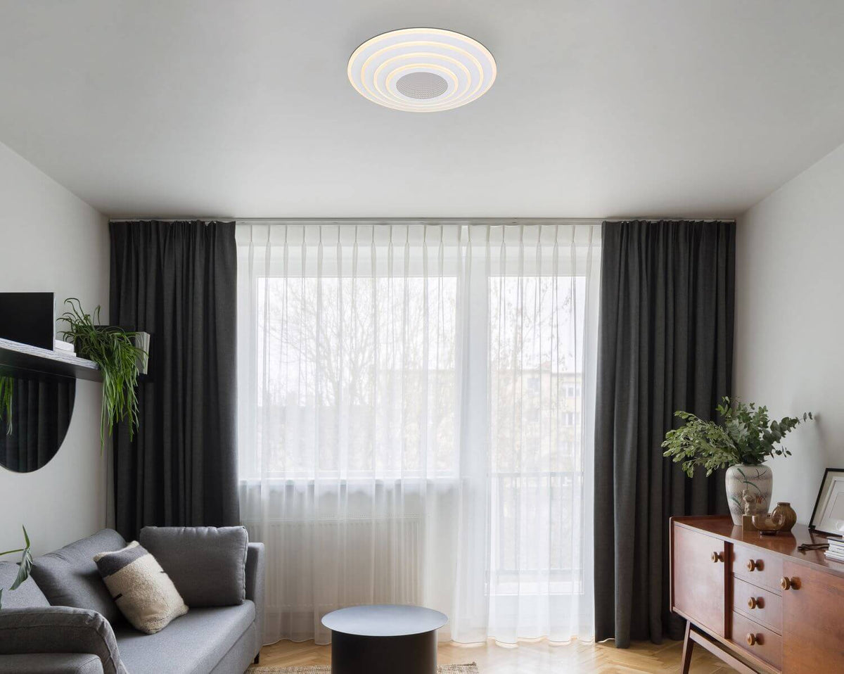 Plafonnier Jocelyn blanc mat, Ø 42 cm