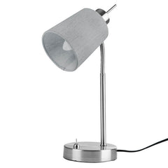 Lampe à poser Lee nickel satiné