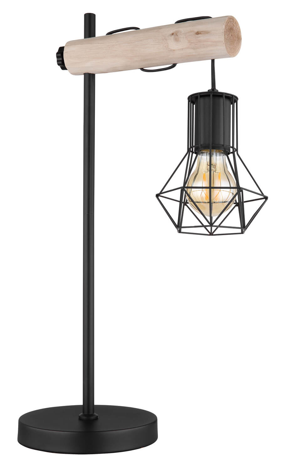 Lampe à poser Priska noire mat