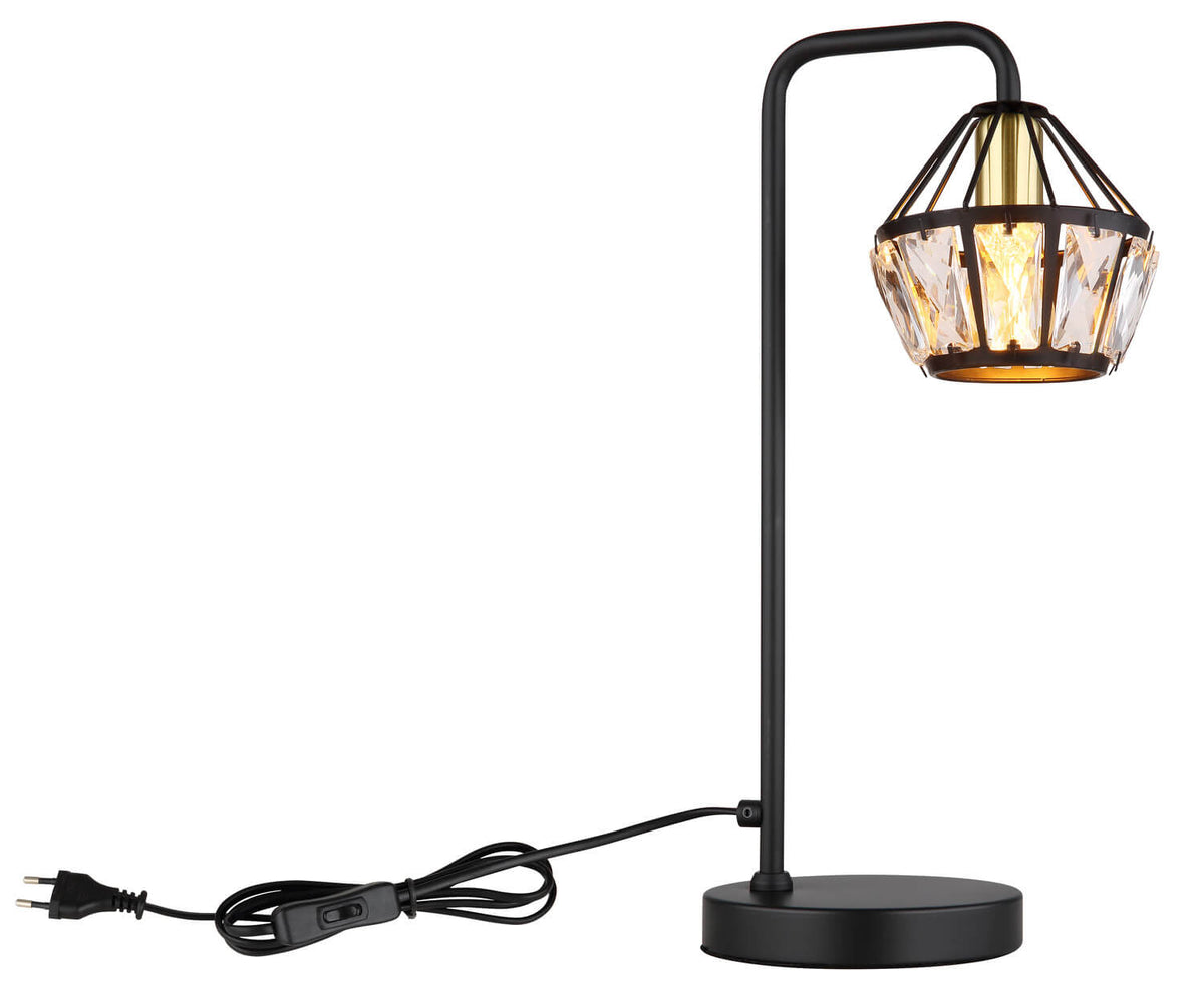 Lampe à poser Lois noire mat