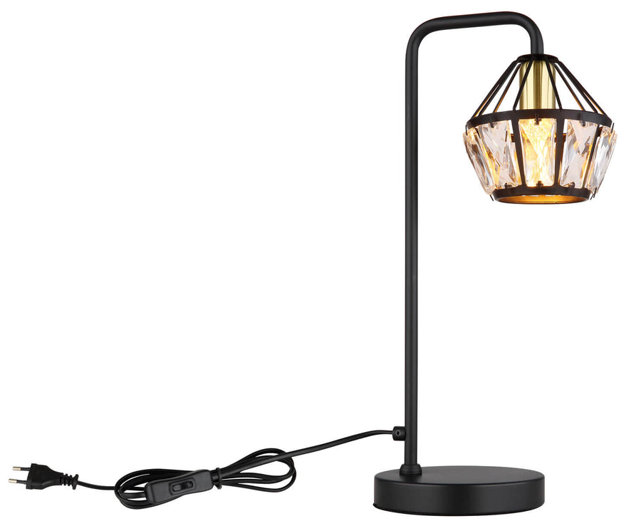Lampe à poser Lois noire mat