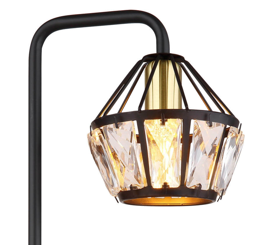 Lampe à poser Lois noire mat