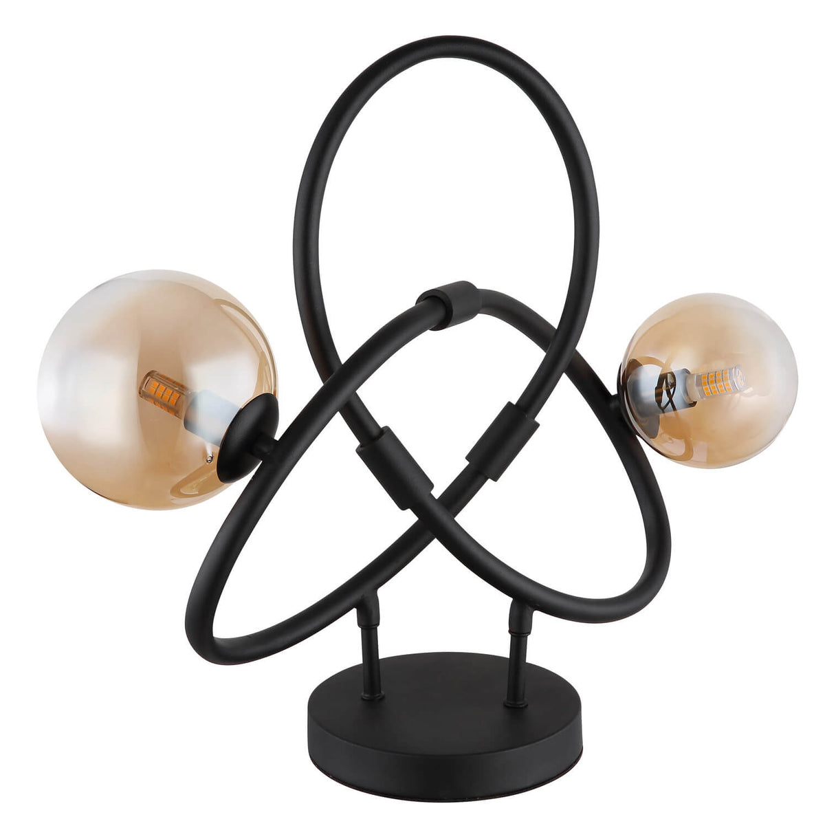 Lampe à poser Tuberius noire mat