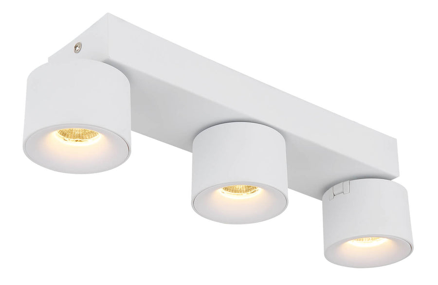 Spot Rae blanc mat, L 33 cm
