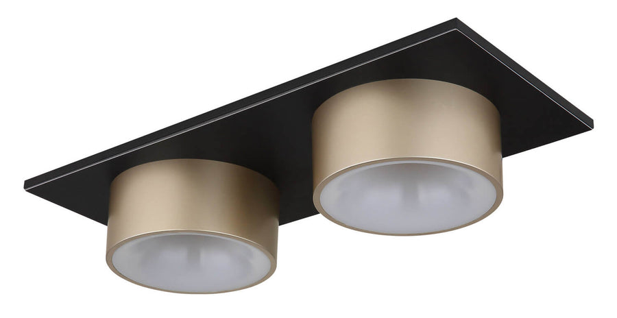 Plafonnier Raymond noir mat, L 46 cm