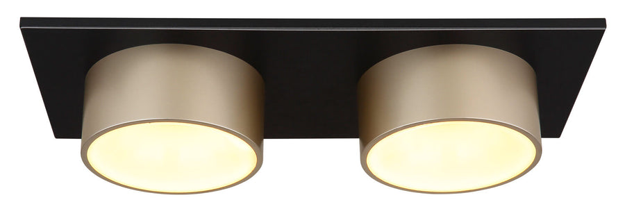 Plafonnier Raymond noir mat, L 46 cm