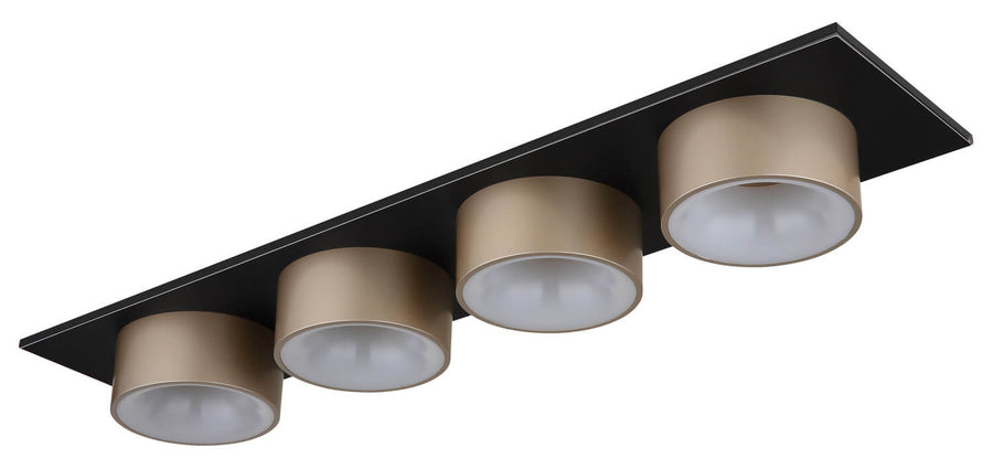 Plafonnier Raymond noir mat, L 86 cm