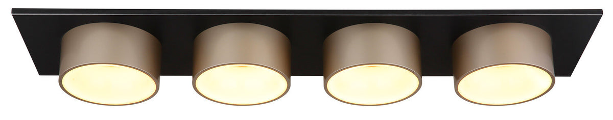 Plafonnier Raymond noir mat, L 86 cm