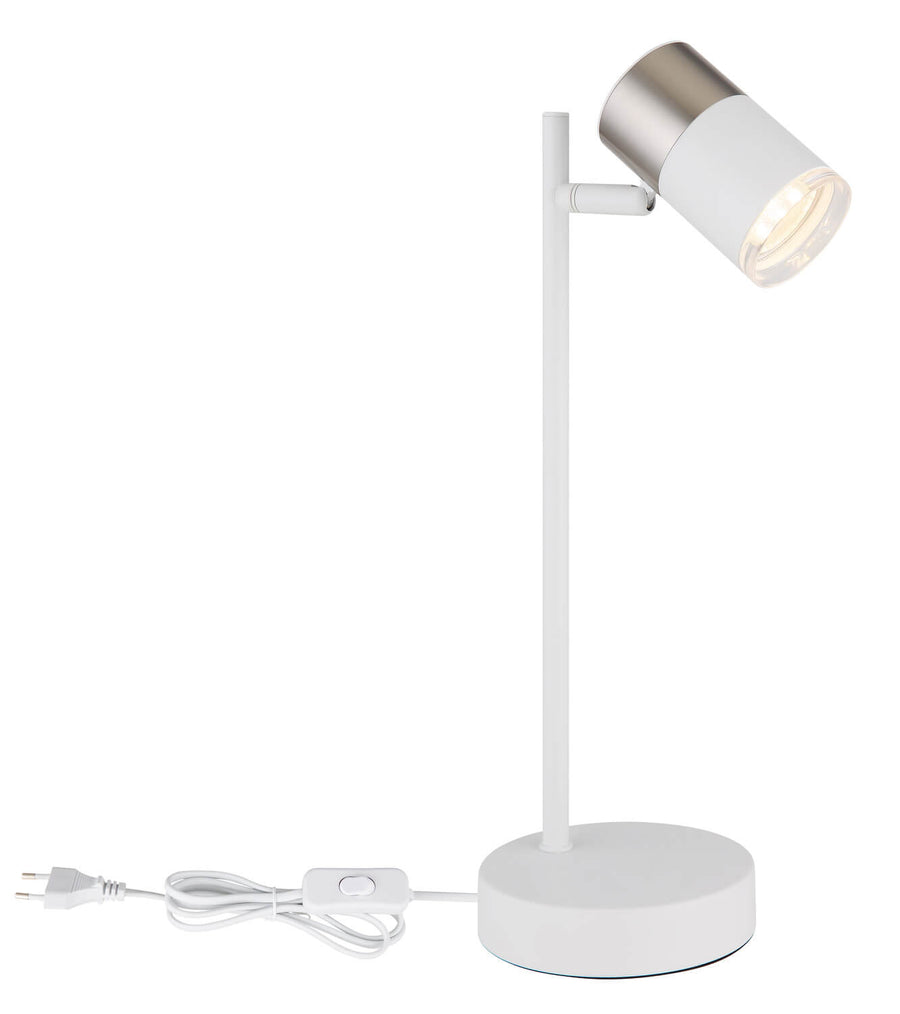 Lampe à poser Brisbon blanche mat