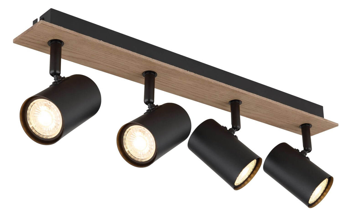 Spot Linca noir mat, H 15,1 cm