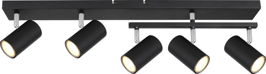 Spot Robby noir mat, L 70 cm