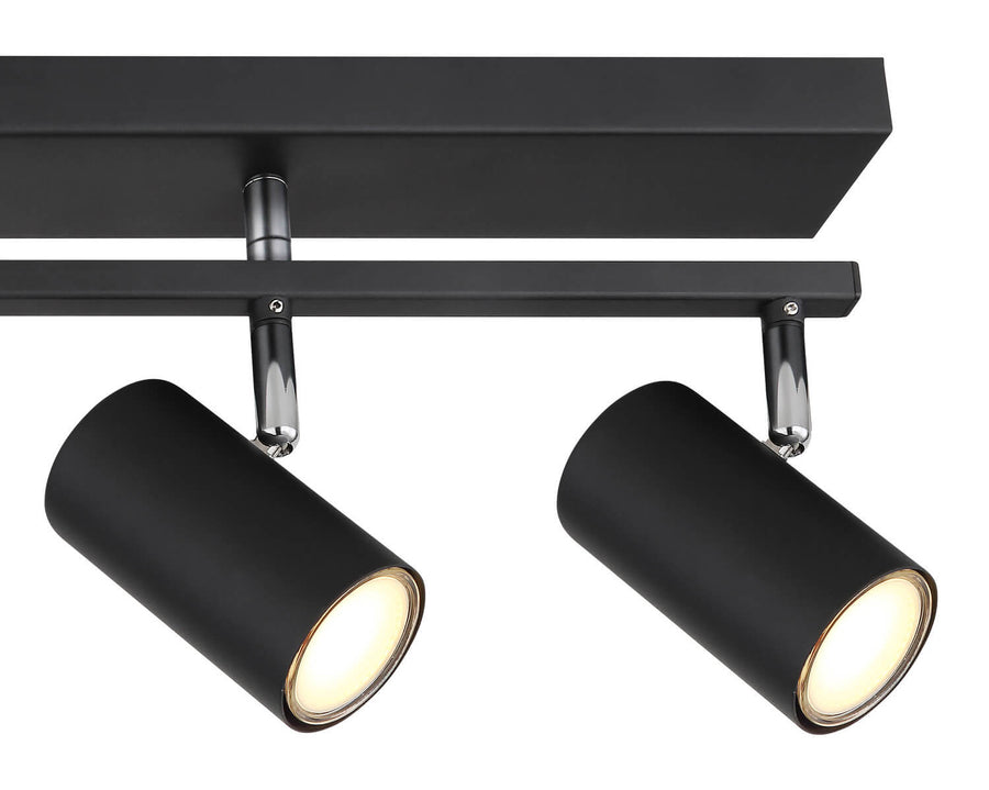 Spot Robby noir mat, L 70 cm