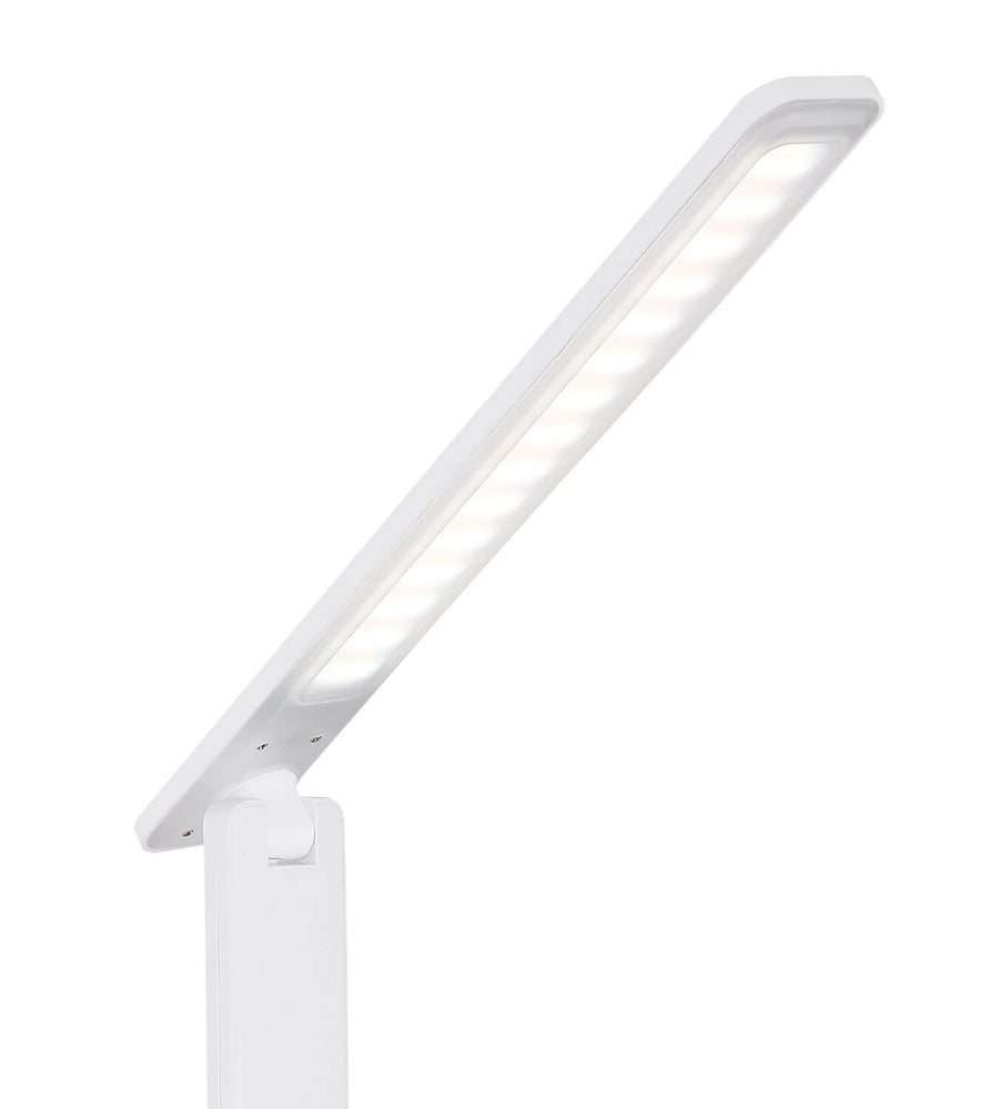 Gros plan sur la tête plate de la lampe et ses LED alignées