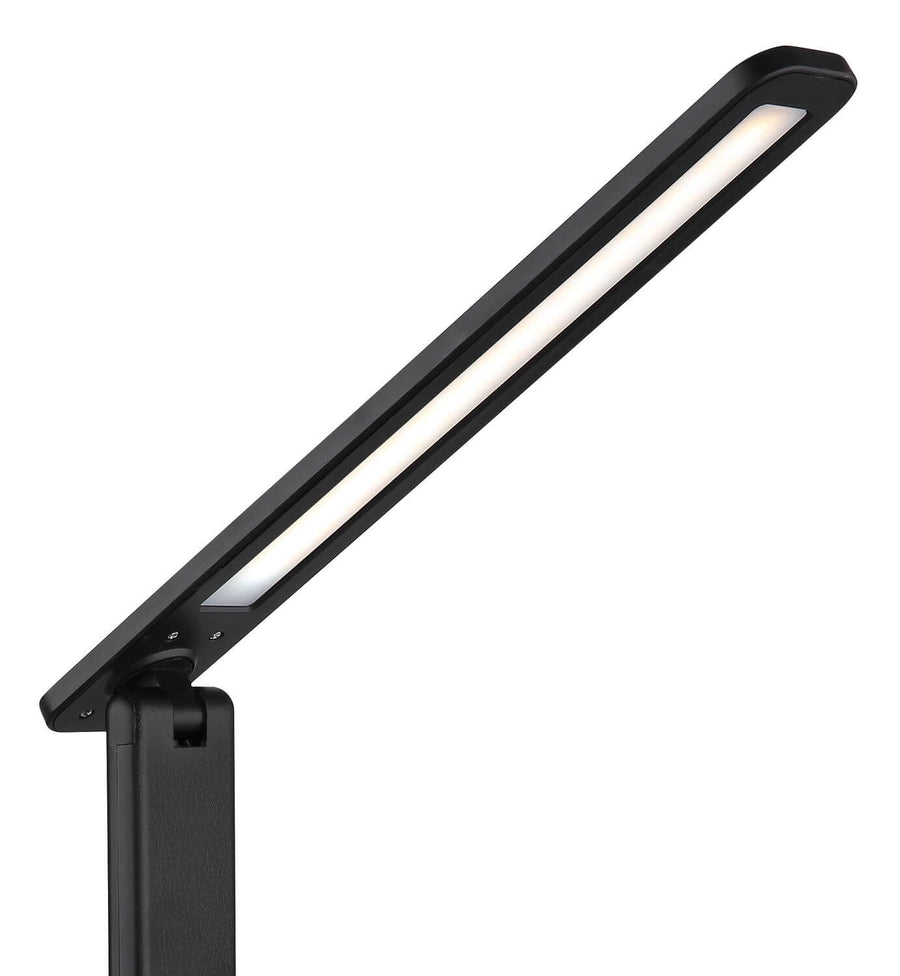 Détail rapproché de la tête LED allongée et de l'articulation.