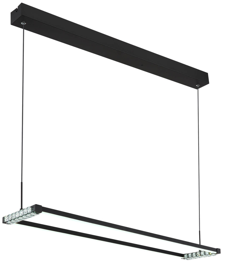Suspension Mariella noire mat