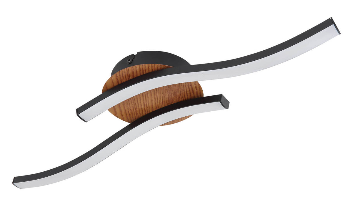 Plafonnier Evita noir, L 51 cm