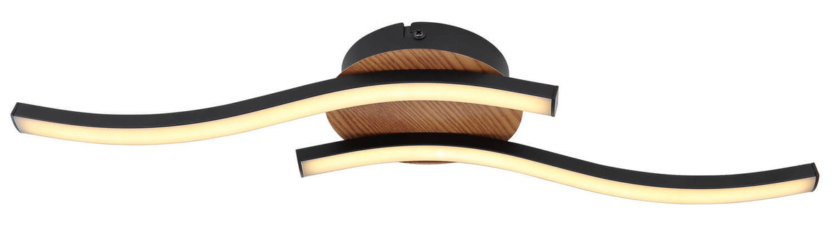 Plafonnier Evita noir, L 51 cm