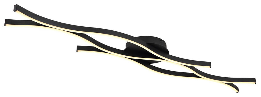 Plafonnier Geronimo noir mat, L 18 cm