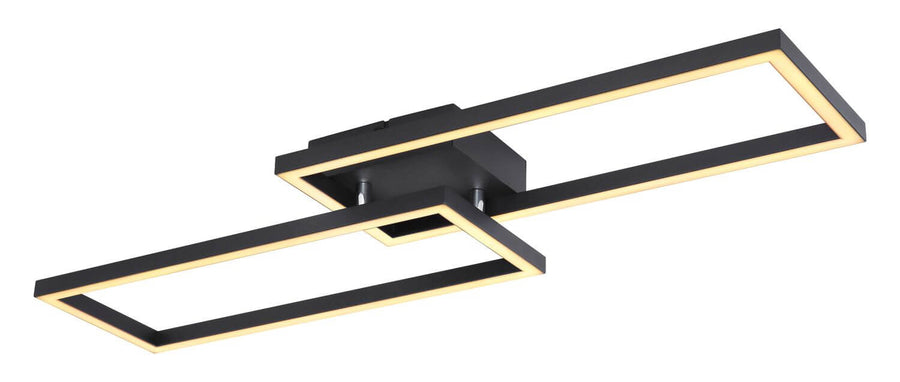 Plafonnier Tatjana noir mat, L 23 cm