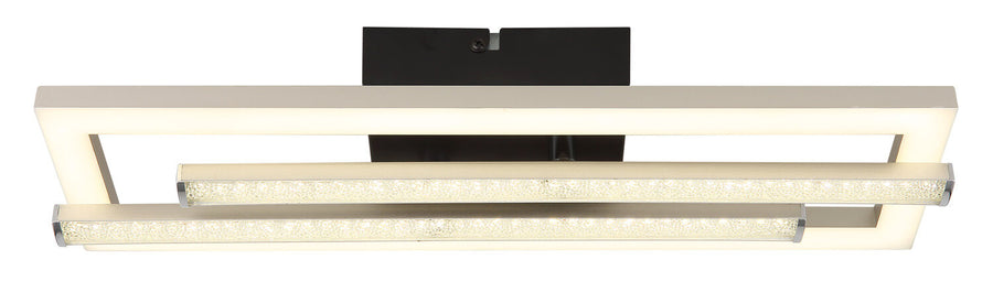 Vue de profil du luminaire, épaisseur du bandeau LED et boîtier de fixation