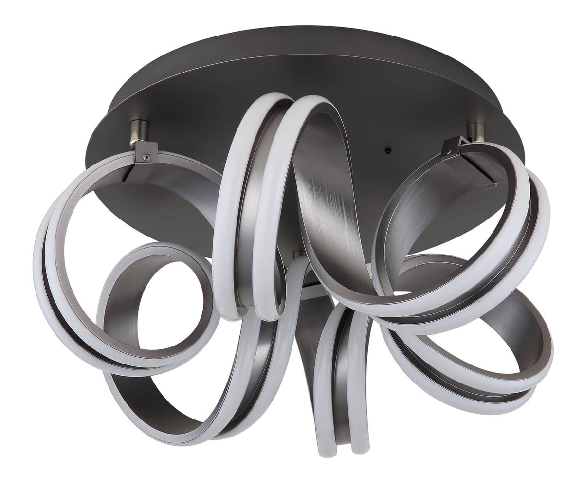 Plafonnier Kuni gris, Ø 46 cm