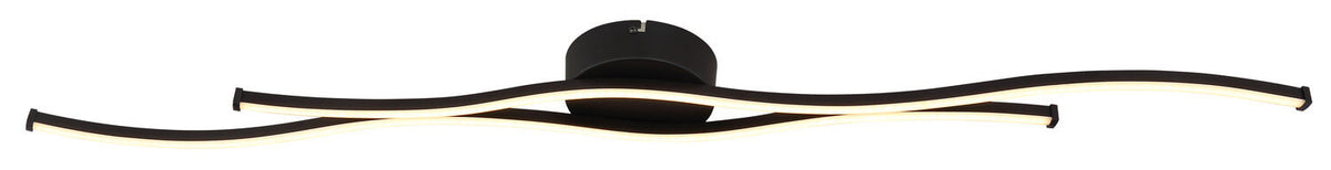 Plafonnier Boyd noir mat, L 110,4 cm