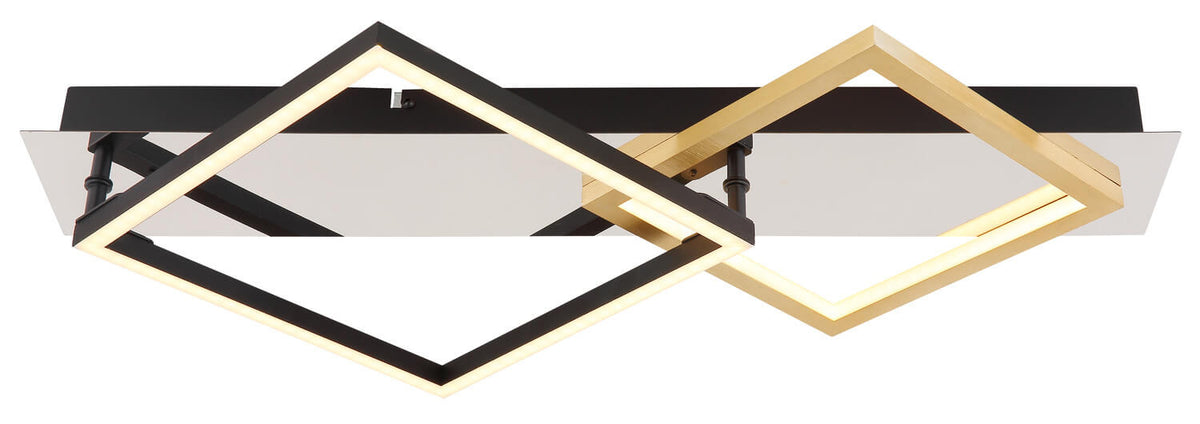 Plafonnier Lesina chromé, L 59 cm