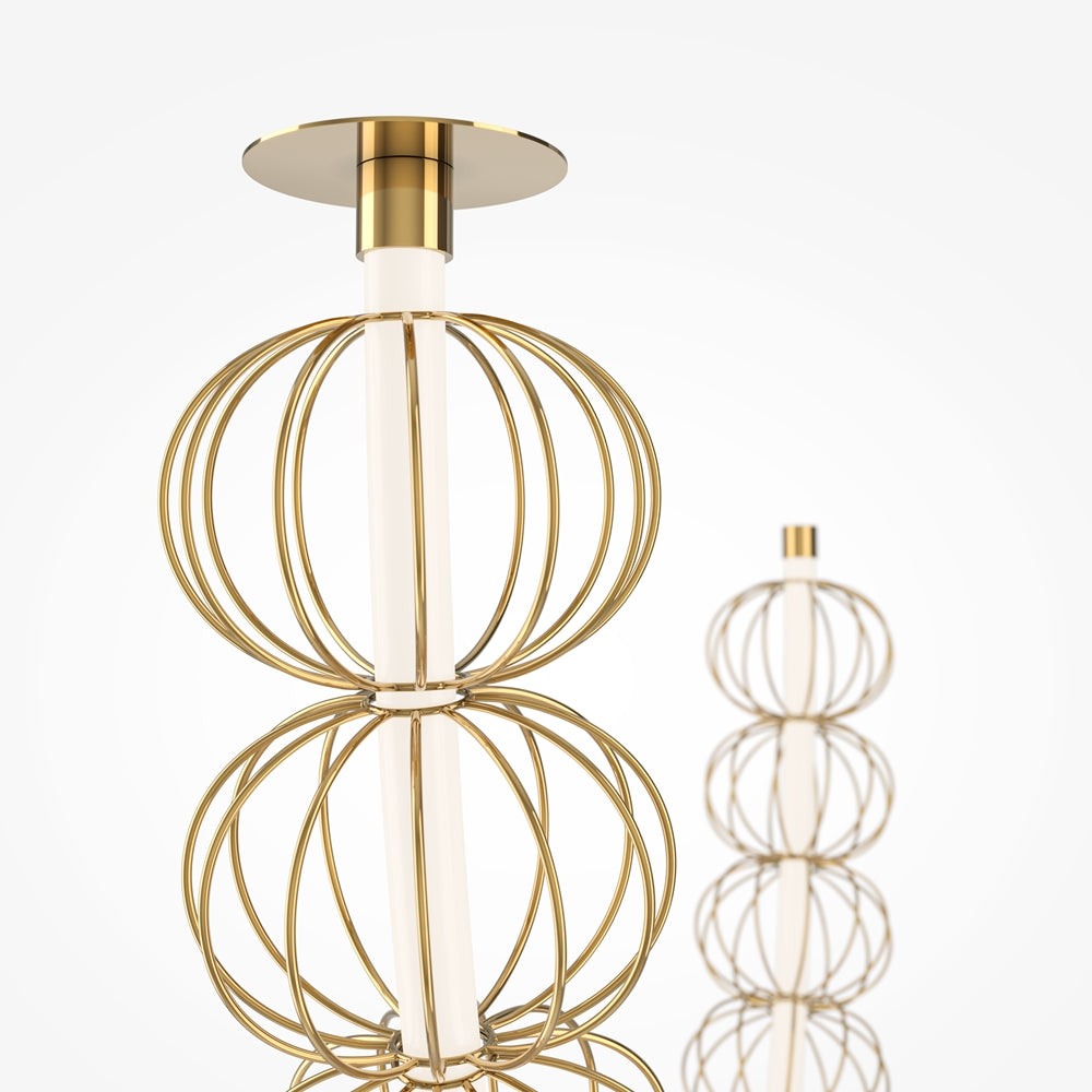 Golden Cage Suspension luminaire doré