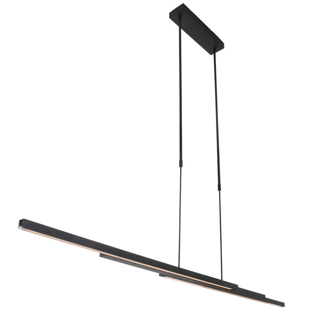 Suspension LED extensible noire, largeur 88-140 cm — vue 2