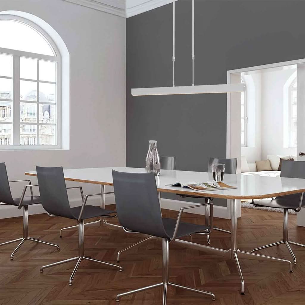Suspension table à manger Zelena 3656ST en acier brossé 115 cm | Designix