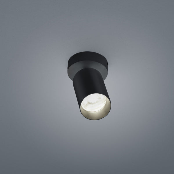 Plafonnier Riwa noir, H 12 cm