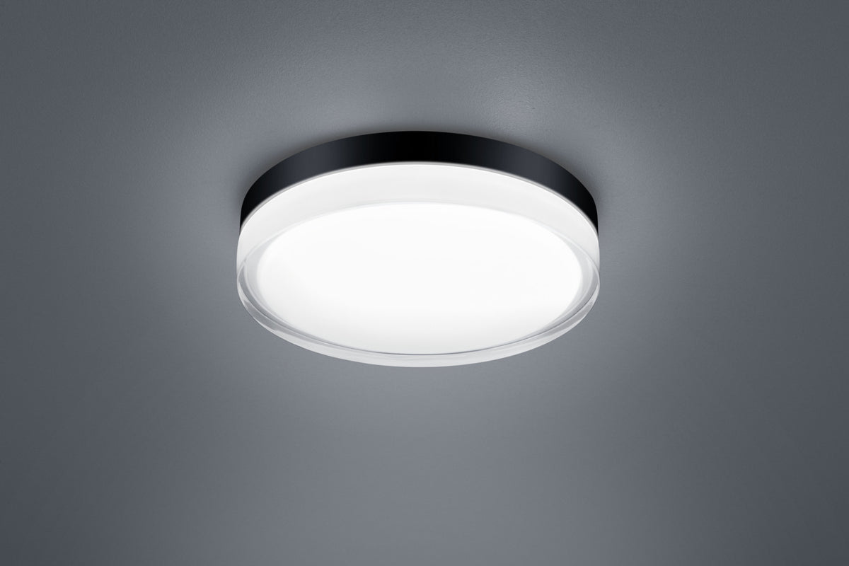 Plafonnier extérieur Tana noir, Ø 28 cm