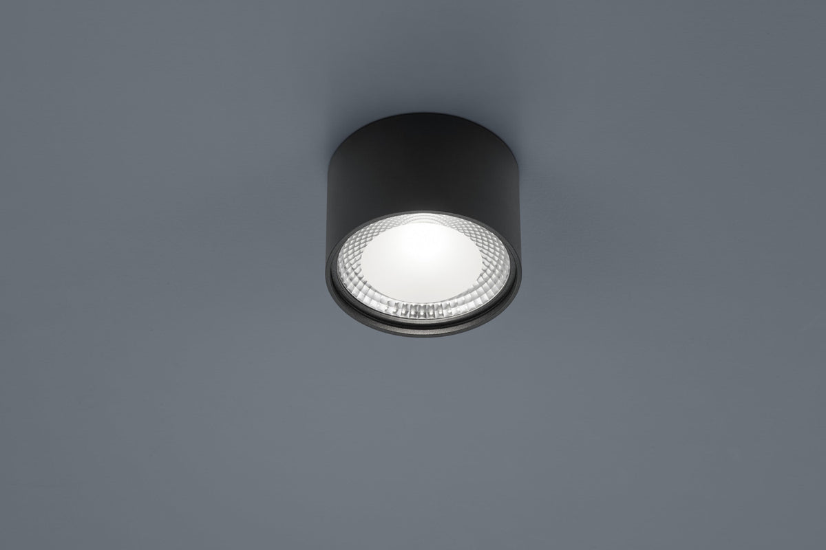 Plafonnier Kari noir, Ø 11,5 cm