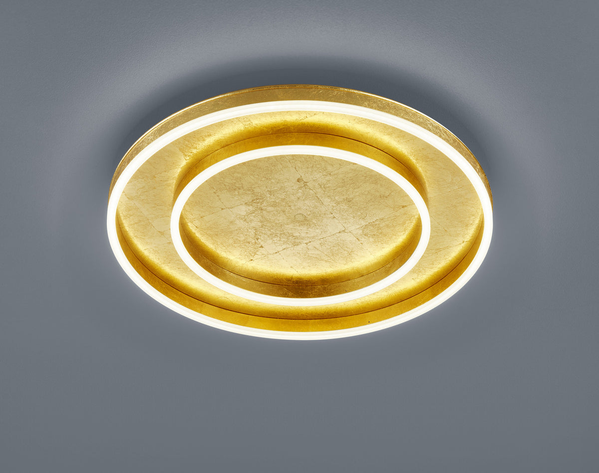 Plafonnier Sona doré, Ø 59,5 cm