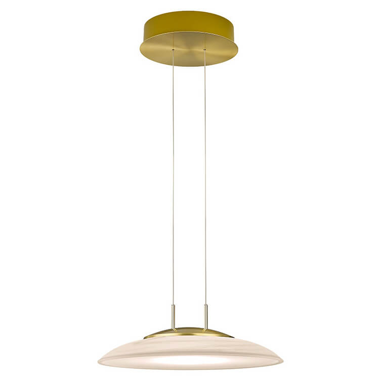 Suspension Findus laiton brossé, verre