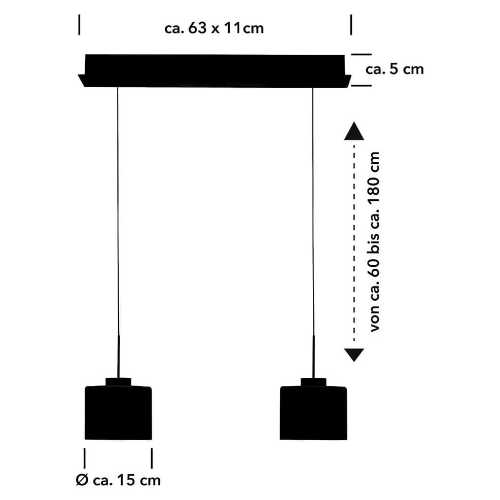 Suspension Abby aluminium et opale, verre, L 64 cm