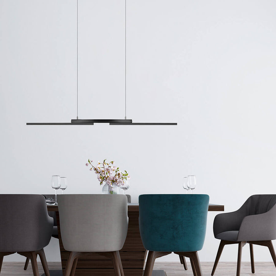 Suspension More nickel satiné, L 87 cm