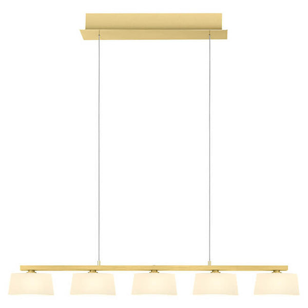 Suspension View opale, verre, L 85 cm
