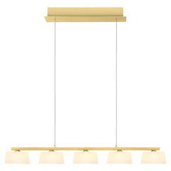 Suspension View opale, verre, L 85 cm