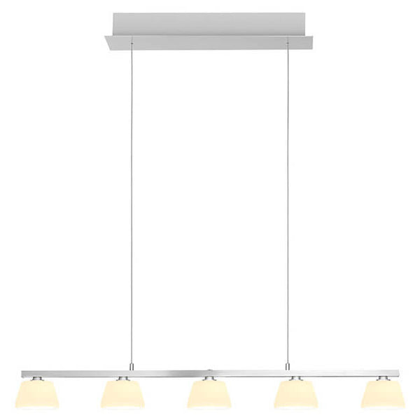 Suspension Jane aluminium et opale, verre, L 86 cm