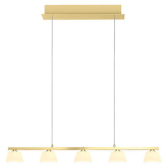 Suspension Jane opale, verre, L 86 cm