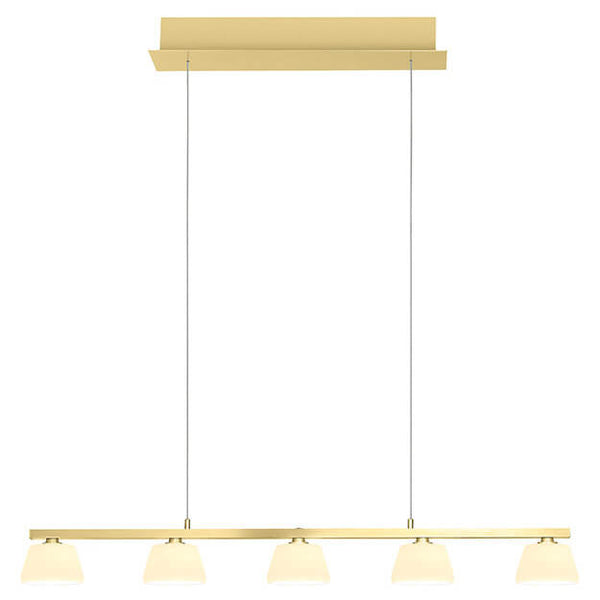 Suspension Jane opale, verre, L 86 cm