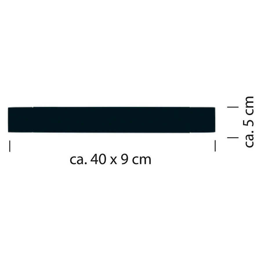 Schéma coté indiquant environ quarante centimètres de large et cinq de profondeur.