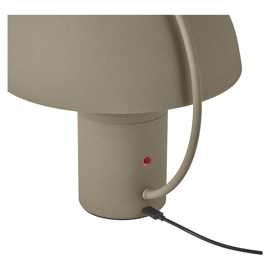 Lampe à poser sans fil Hedda vert olive, H 17,5 cm