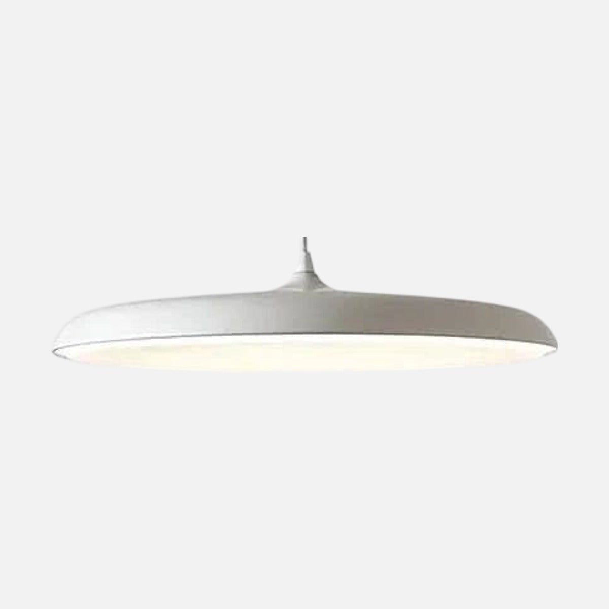 Suspension scandinave disque plat blanc — luminaire minimaliste nordique