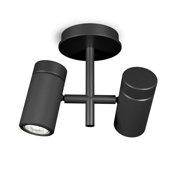 Plafonnier Holder 2 spots, noir