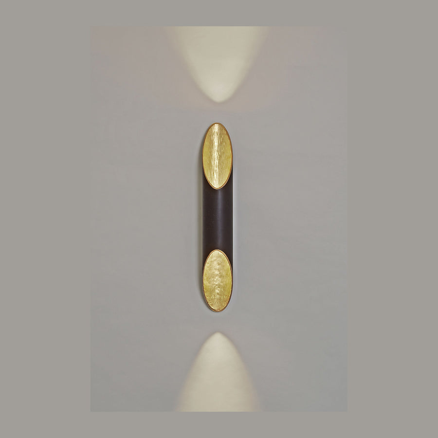 Applique murale Organo 2 lumières, H 55 cm