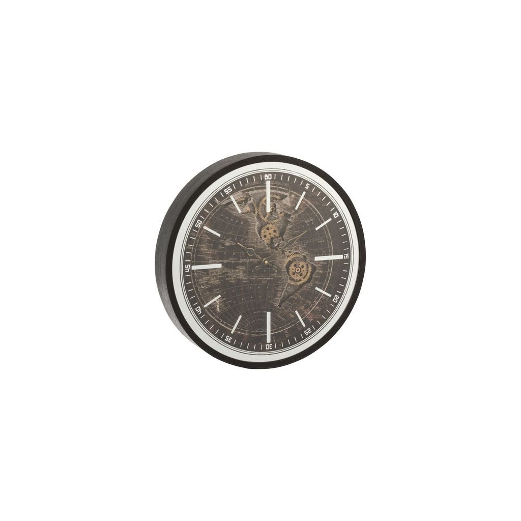 Horloge Antique Carte Monde - Designix